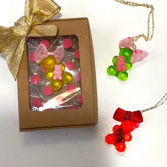 NWT YOUR BASIC BEAR necklace 18” gold fill chain - Picture 4 of 4